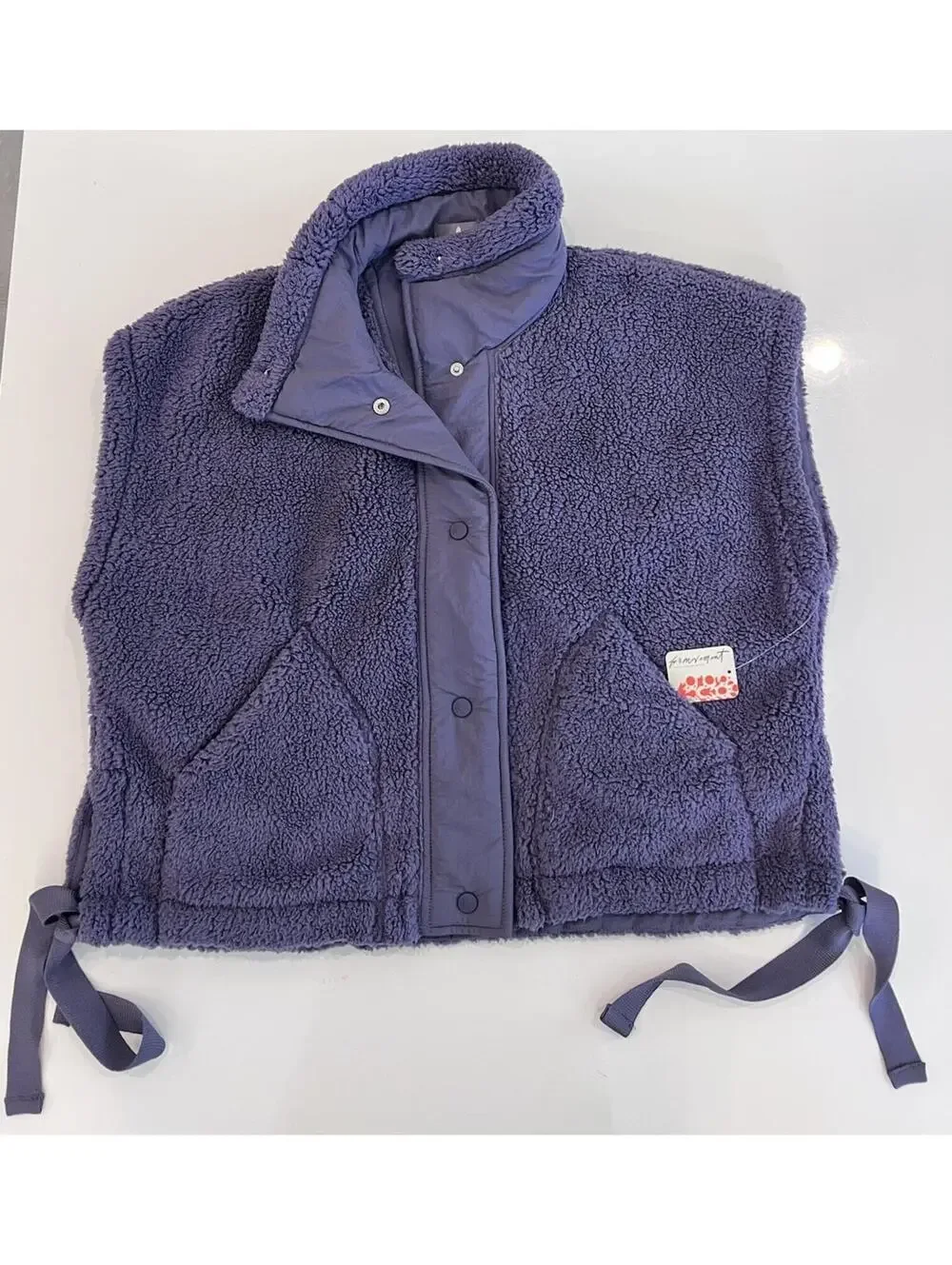 $98 FP Movement Women's Scout It Out Fleece Vest Size XS Graphite NWT - Picture 7 of 13
